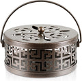 Exquisite Metal Mosquito Coil Holder for Indoor and Outdoor, Bronze