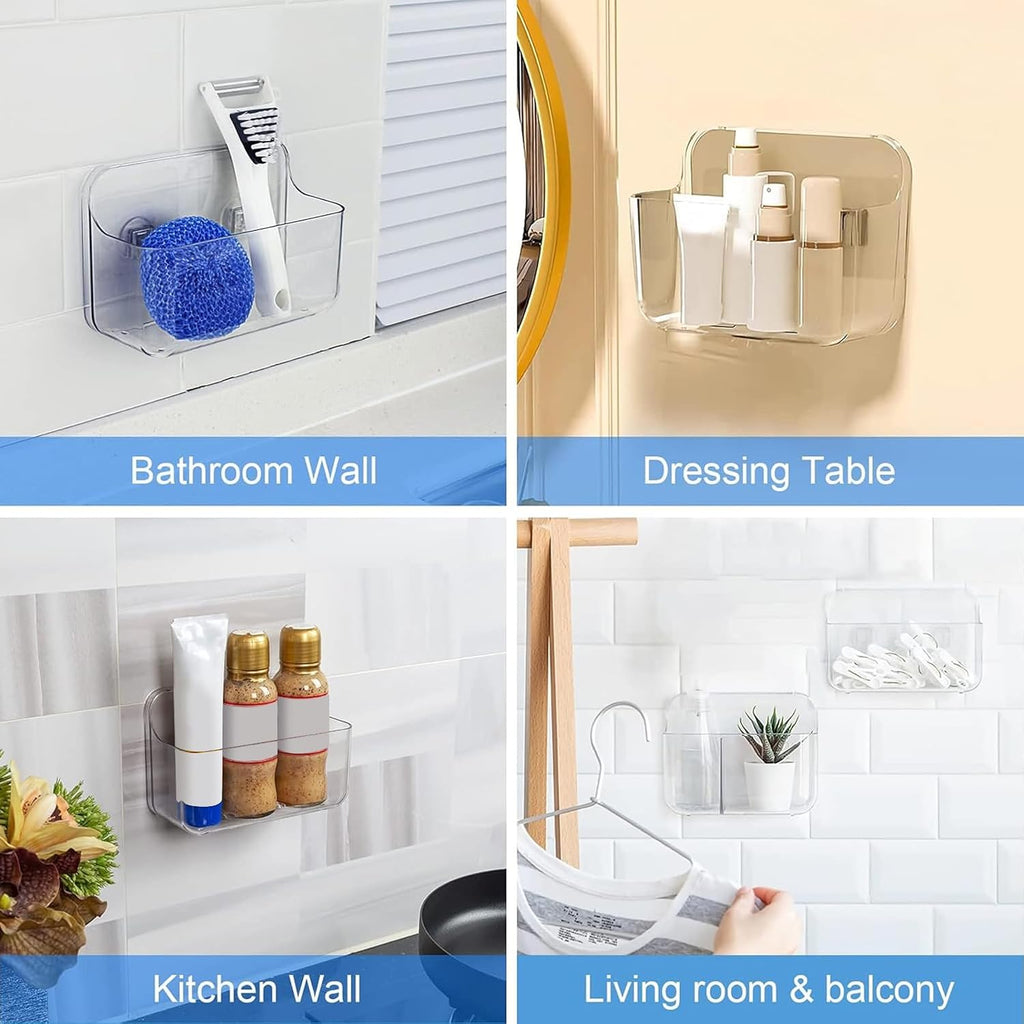 Diesisa Acrylic Wall Mount Organizer, Adhesive Shelf,Cabinet Door Organizer