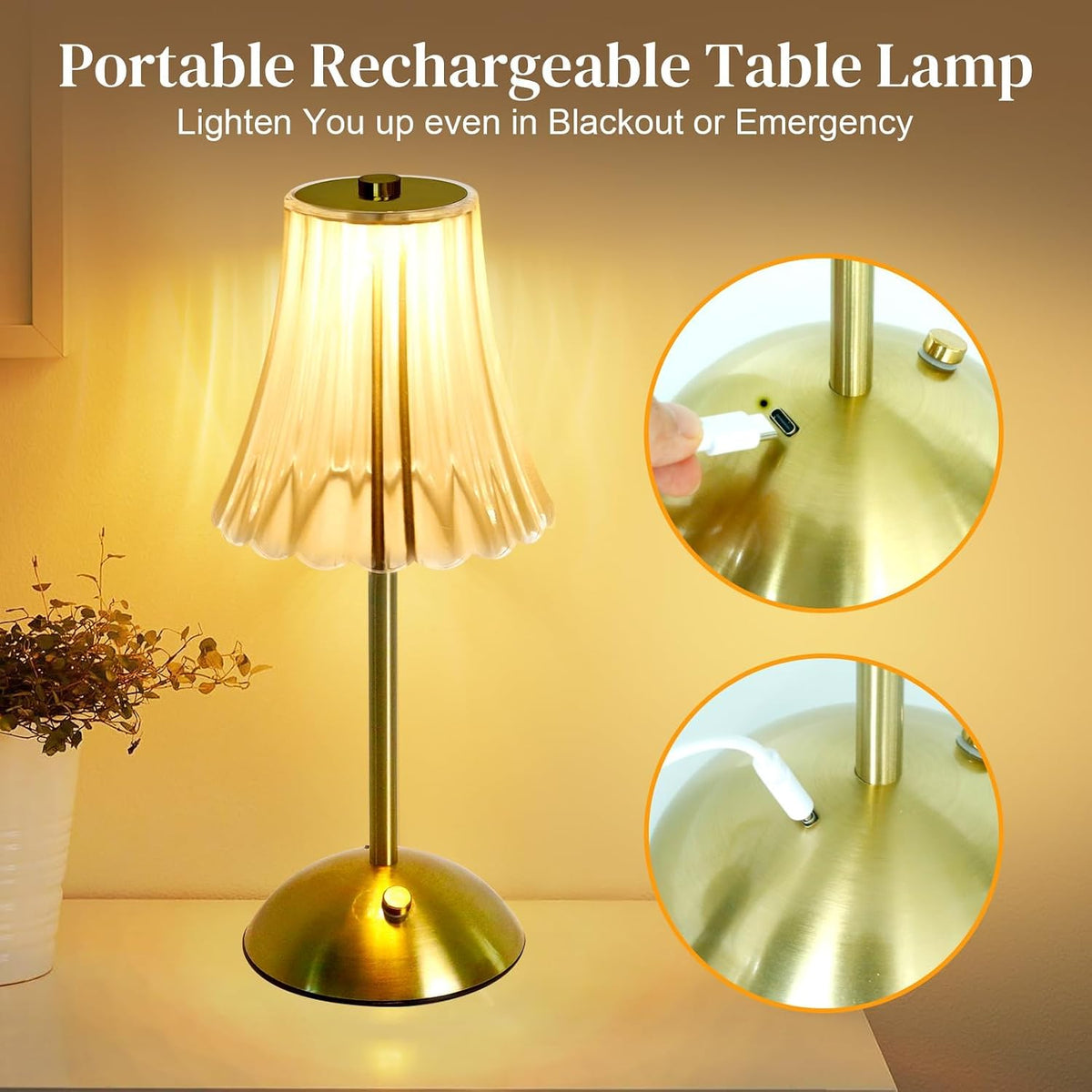 Cordless Rechargeable Table Lamp