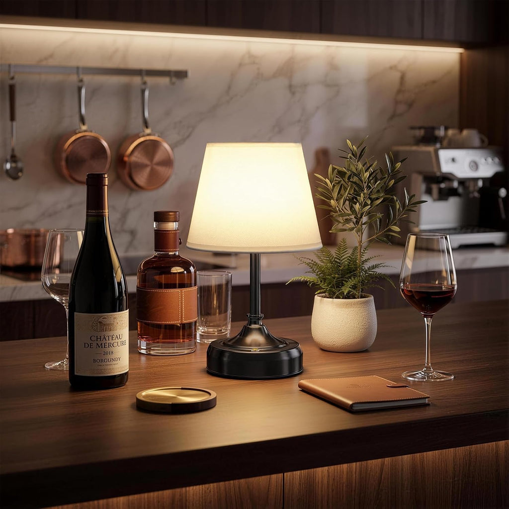 Small Cordless Table Lamp Rechargeable Black