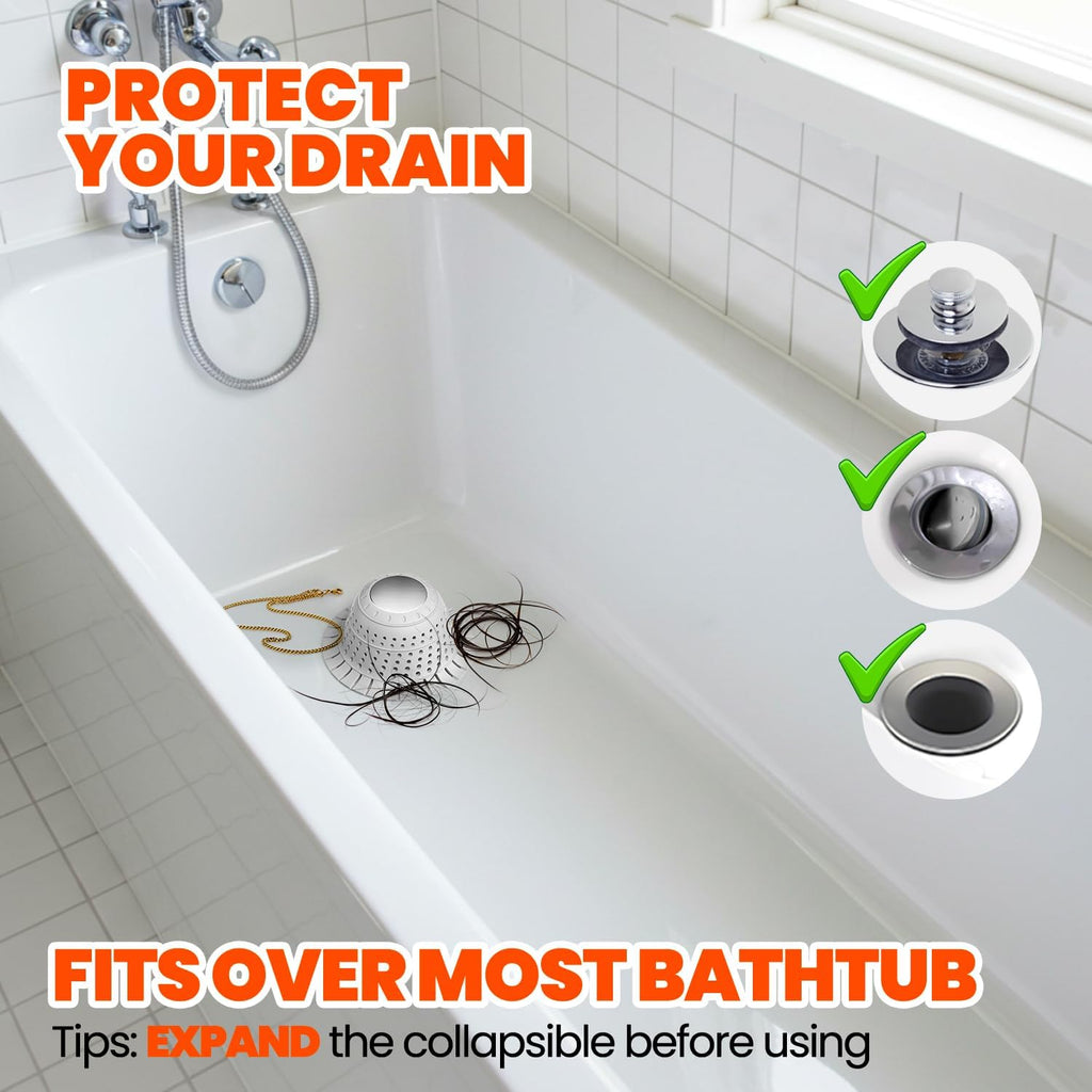 Bathtub Drain Strainer Silicone Bathroom Stopper Fixture Accessories