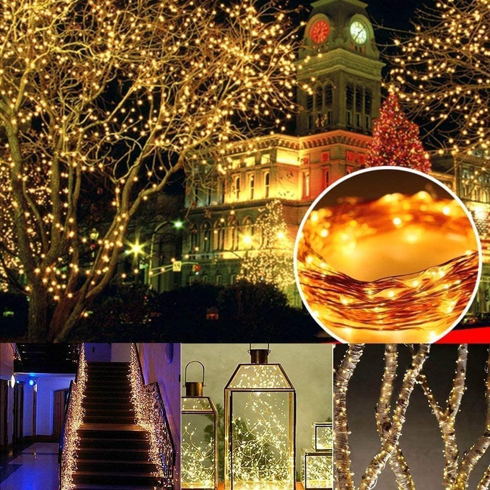 Joomer Fairy String Lights 33FT 100LED Plug in Lights Indoor, Warm White