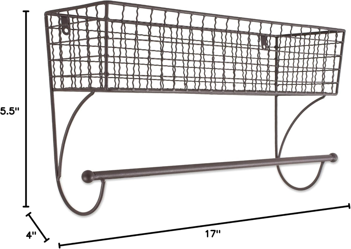DII Rustic Bathroom Décor, Metal Storage, Large Towel Bar, Rustic