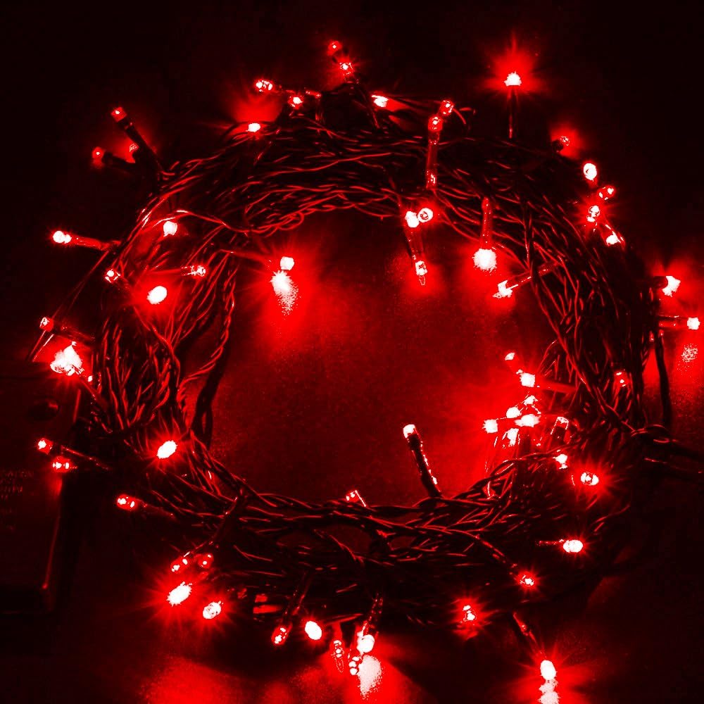 Super Z Outlet 30 Mini Bulb LED Battery Operated Fairy String Lights in Red for Valentines Day, Romantic Wedding, Home Decoration Room Lighting, Christmas, Crafts (158" inch Long String)