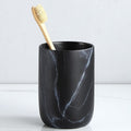 Black Marble Toothbrush Holder - Ceramic Toothbrush Holders for Bathrooms Toothbrush Toothpaste Holders Set, Black Bathroom Tumbler Cups Reusable Toothbrush Mouthwash Cup, Bathroom Counter Organizer.