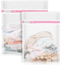 2PCS X-Large Heavy-Duty Mesh Laundry Bag: Ideal for Bulky Items - Wash & Store Down Jackets, Sheets, Sweaters | Multi-Purpose Lingerie Washing Bag for Delicates & Travel Storage,24X24’+20X24’