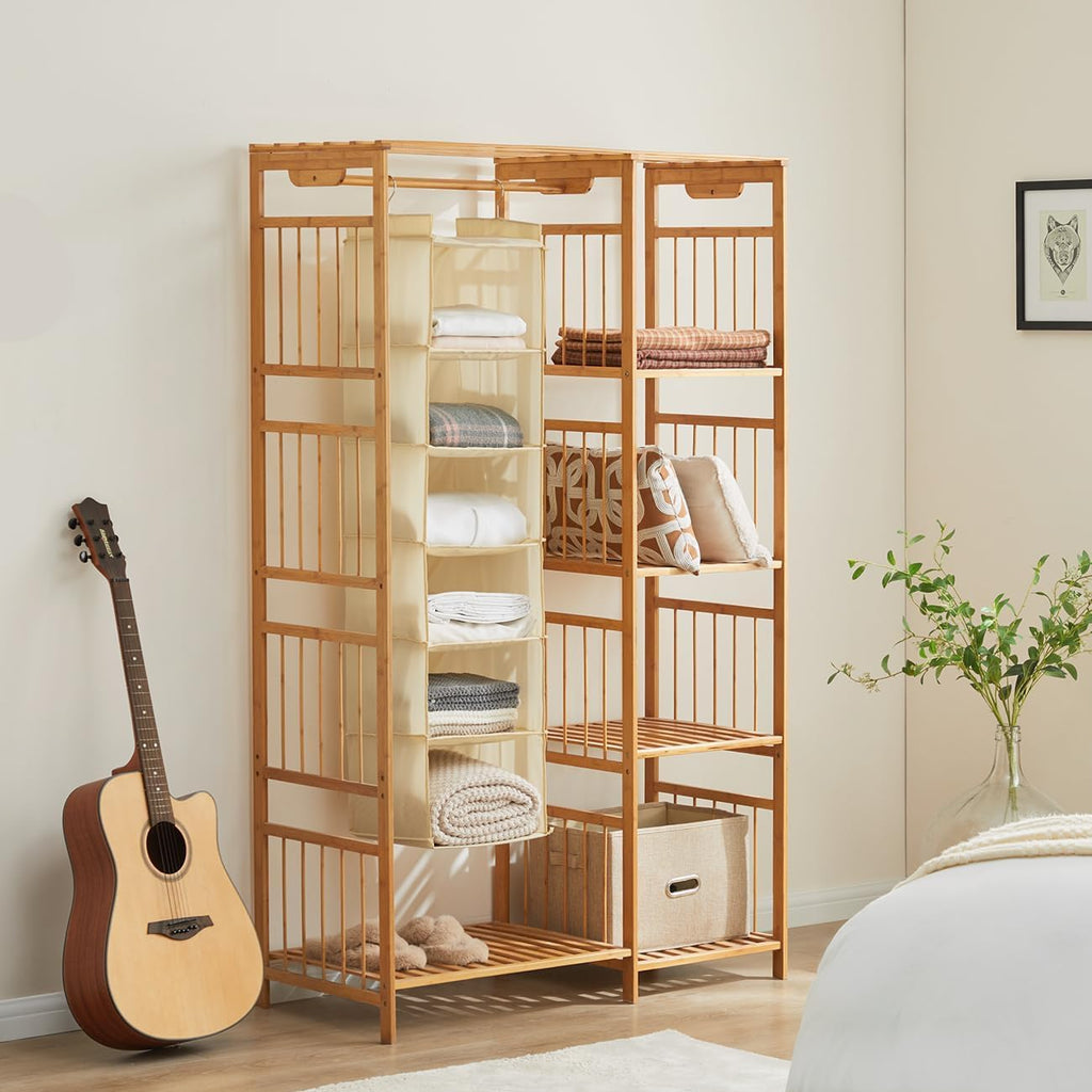 YOUDENOVA Hanging Closet Organizer, Closet Organizers and Storage, Beige