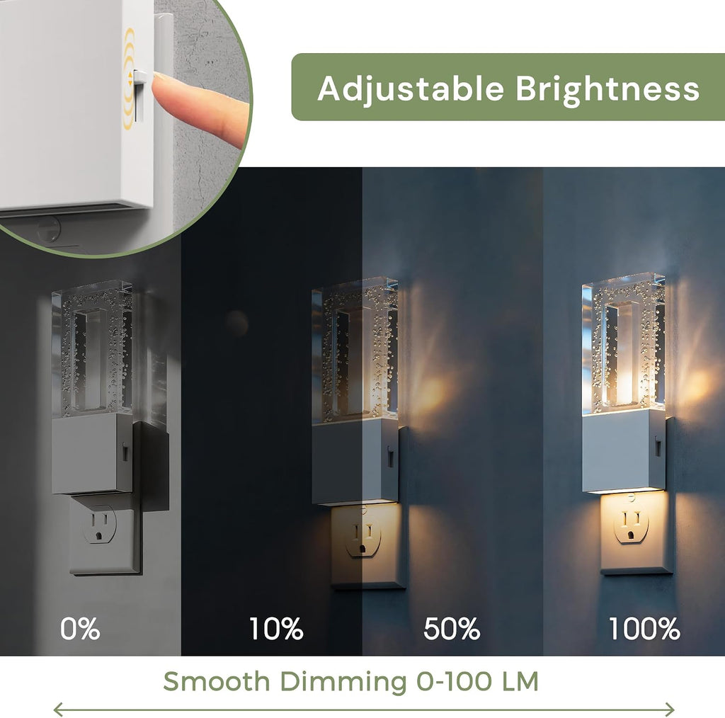L LOHAS LED Night Light, Foldable Night Lights Plug into Wall 2 Pack