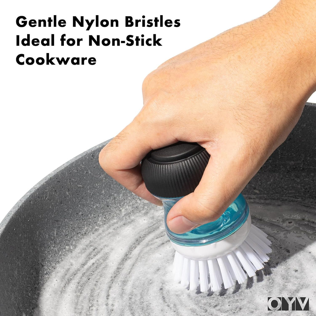 OYV Soap Dispensing Palm Brush Set