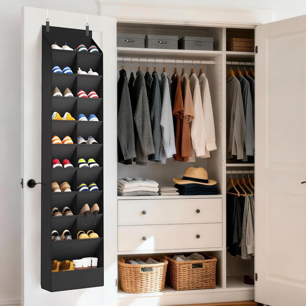 Lifewit 10 Tier Over the Door Shoe Organizer Cabinets,19 Large Deep Pockets