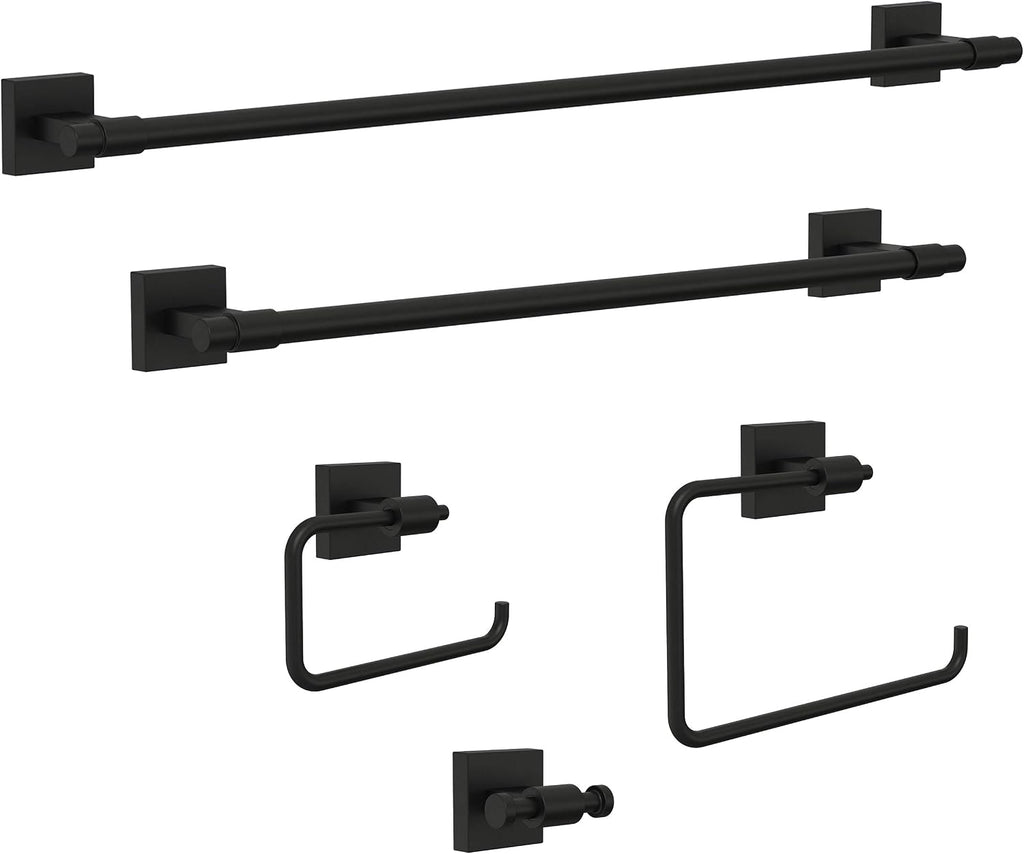 Franklin Brass Toilet Paper Holder | European Style | Matte Black | Wall Mount Single Post | Maxted Bathroom Accessories