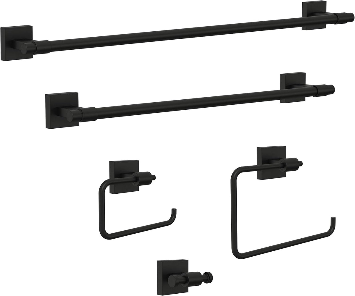 Franklin Brass Toilet Paper Holder | European Style | Matte Black | Wall Mount Single Post | Maxted Bathroom Accessories