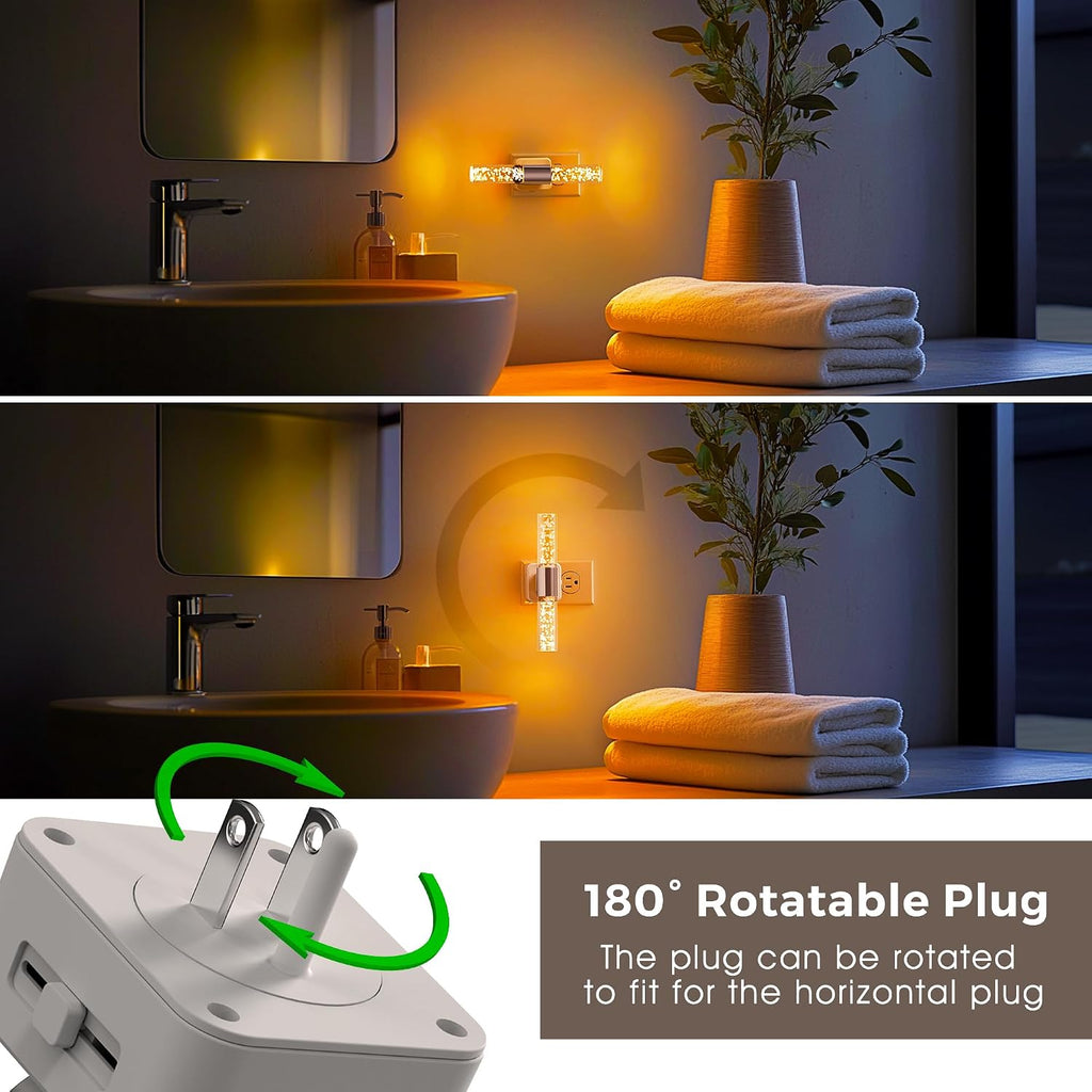 L LOHAS LED Amber Night Light, Night Lights Plug into Wall, Sleep Light
