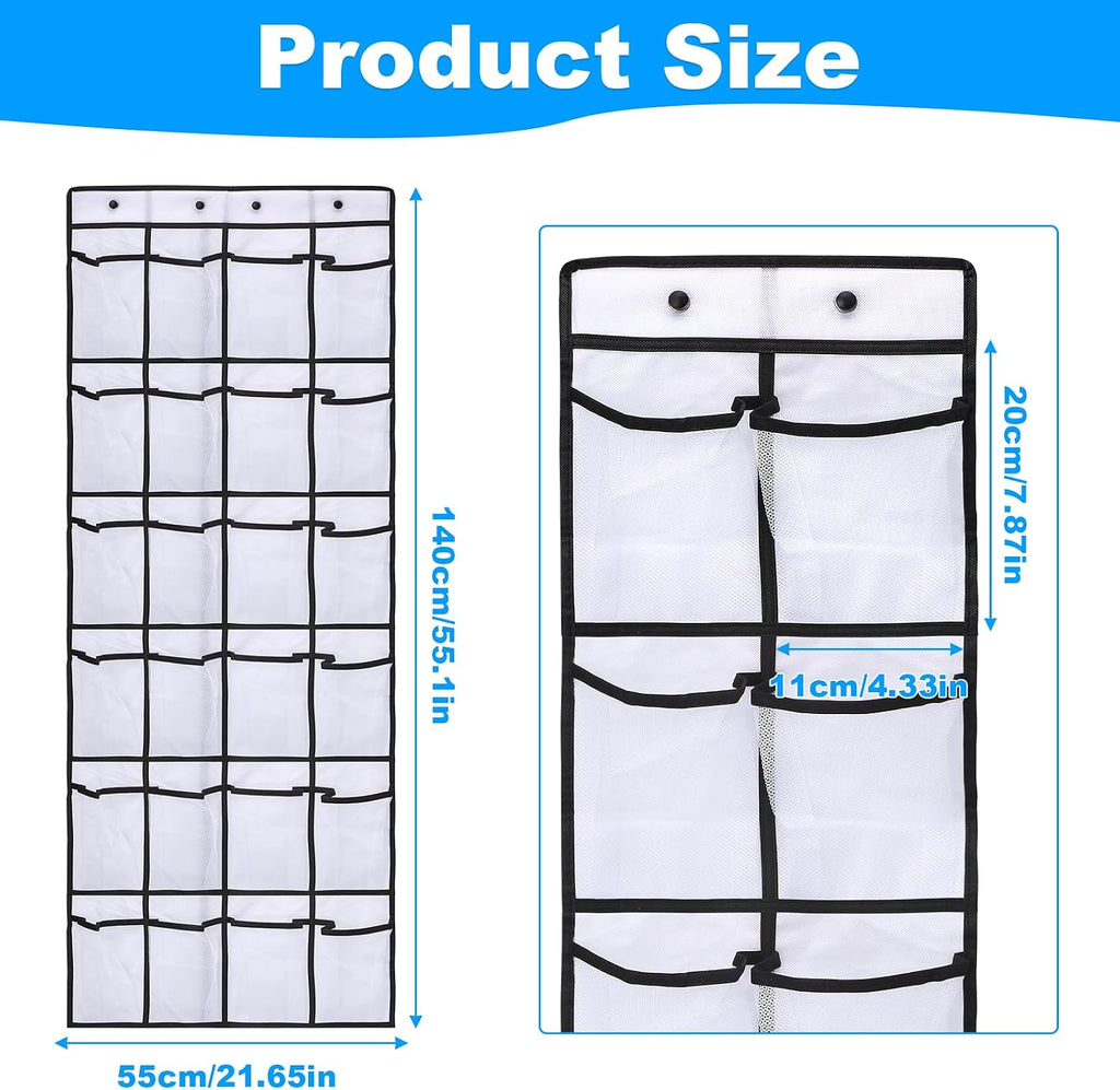CTTZCKJ Over The Door Organizer For Cruise Ships|2026 Magnetic Door Organizers with 24-Pocket for Cruise Ship|55"x21"|Cruise Over the Door Organizer,Magnetic Shoe Rack for Cruise,Behind-Door Storage