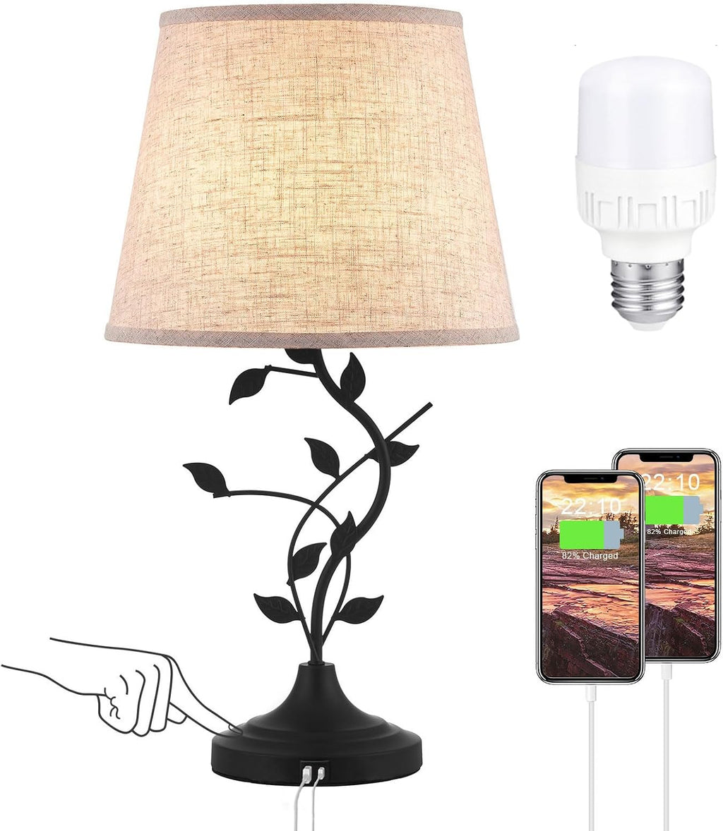 Kakanuo Touch Lamps for Nightstand, Bedside Lamp for Bedroom, Rustic Lamp