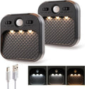 Motion Sensor Night Light Black, Rechargeable Magnetic Night Light with 3 Color Temperatures & Stepless Dimming, Timer Function, Soft Downward Anti-Glare Light for Hallway Stairs Closet Bedroom RV
