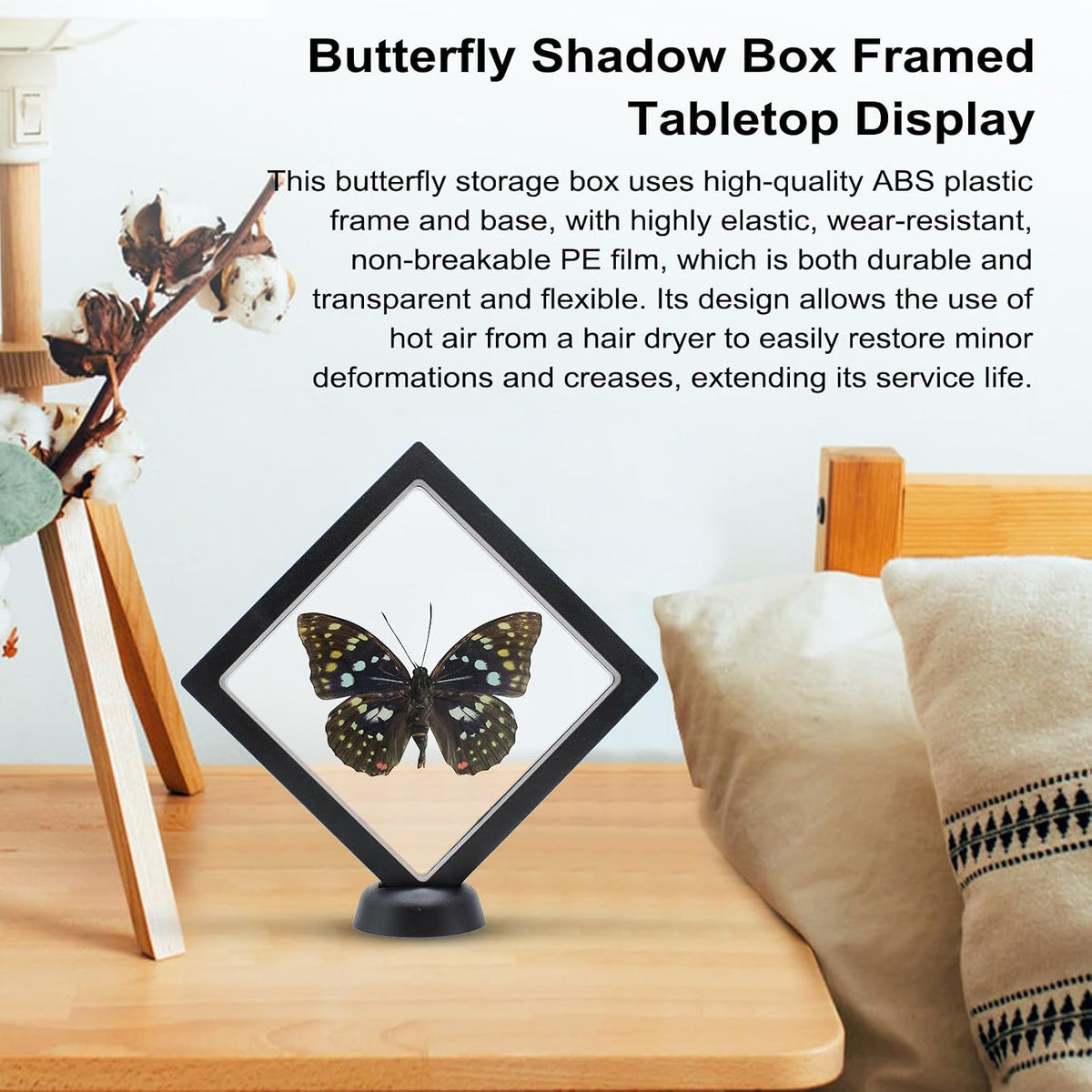 Sasakia charonda Butterfly Framed Decoration - Handmade Taxidermy Butterfly Shadow Box Collection, Framed Butterfly Taxidermy for Gothic Home Decor