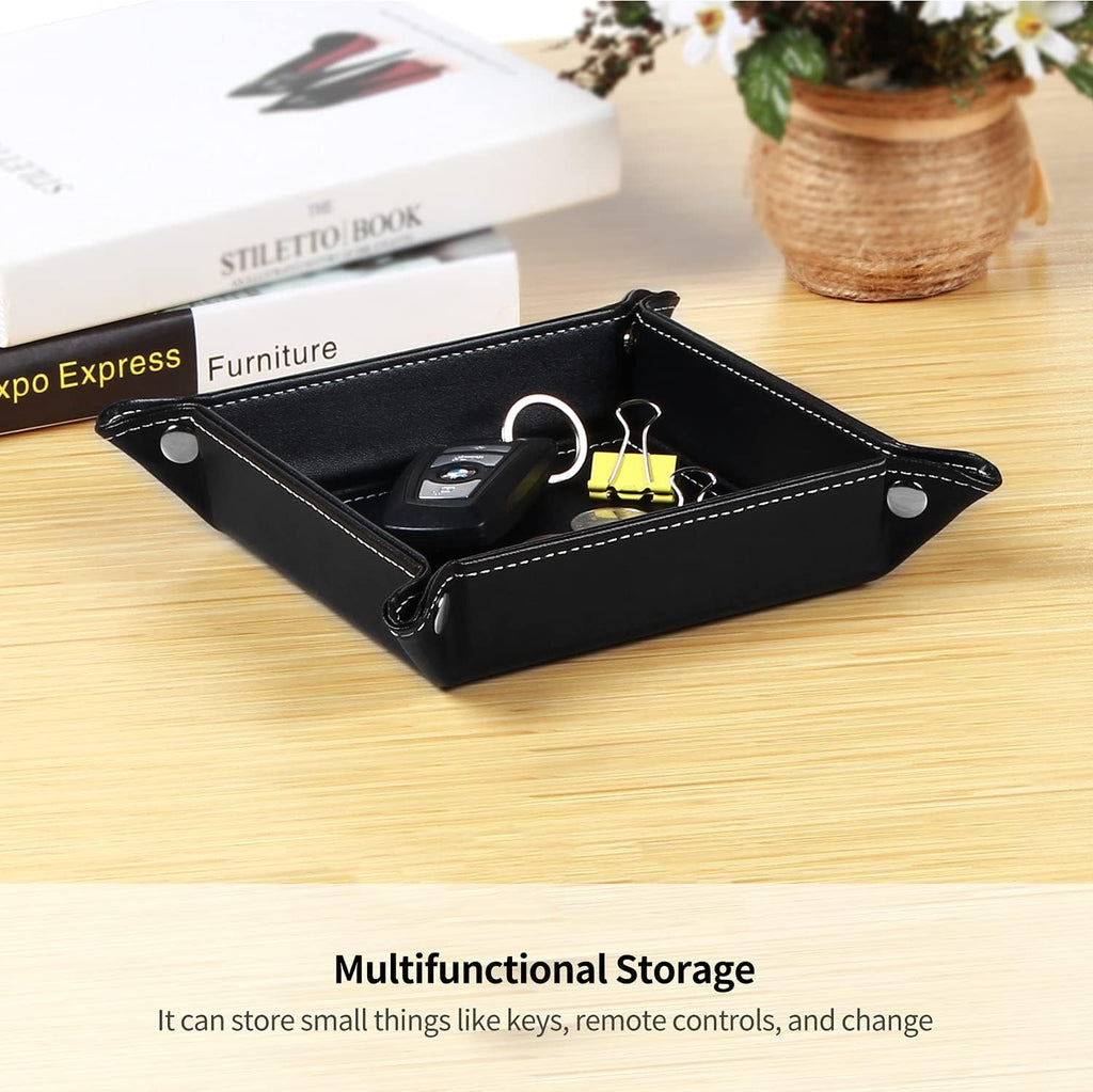 Key Dish Bowl for Entryway,Catchall Holder Bedside Table Valet Tray for Men
