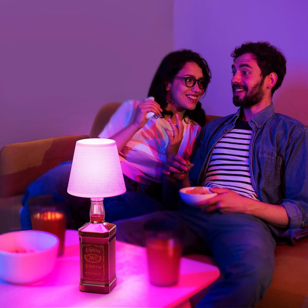 Cordless LED Bottle Lamp 5000mAh Battery Portable Wireless Table Lamp Wine Bottle Lamp for Indoor Outdoor Dining Bedroom with Remote (White, 1 Pack)