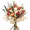 17" Dried Flower Bouquets, 100% Natural Dried Flowers with Dried Roses,Bunny Tails,Chrysanthemum Flowers Decor for Vase Rustic Boho Home Decor,Party Fall Decor for Wedding Gift