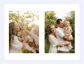 JCJMY 8.5x11 Collage Picture Frame with Mat, Display 2 5x7 Photos or 8.5x11 Picture, Two Opening 5x7 Picture Frame Collage for Wall Hanging or Tabletop, Lightweight 5 x 7 Double Photo Frame, White