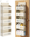 AQOOA 5-Tier Over The Door Organizer 44 lbs Capacity fit Standard Doors