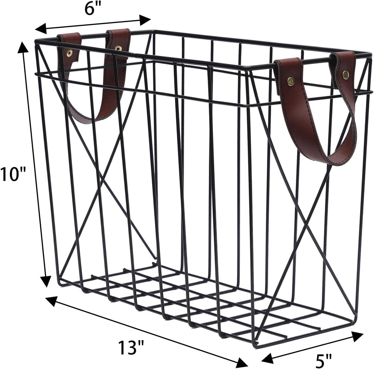 Magazine Rack Magazine Holder Storage Organizer Bin for Magazines, Books or Vinyl Record Album Storage, Black