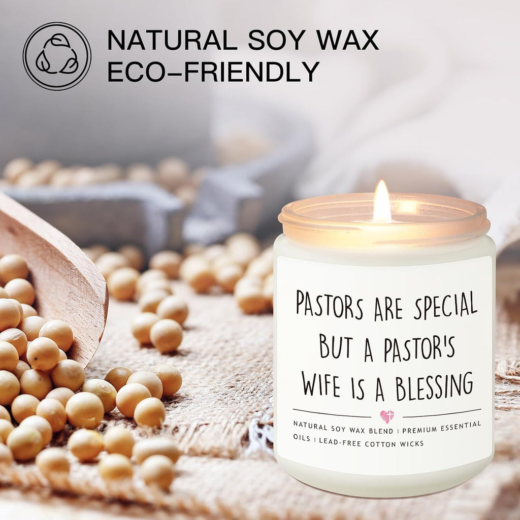 Pastors Wife Appreciation Gifts for Women, Lavender Scented Soy Wax Candle