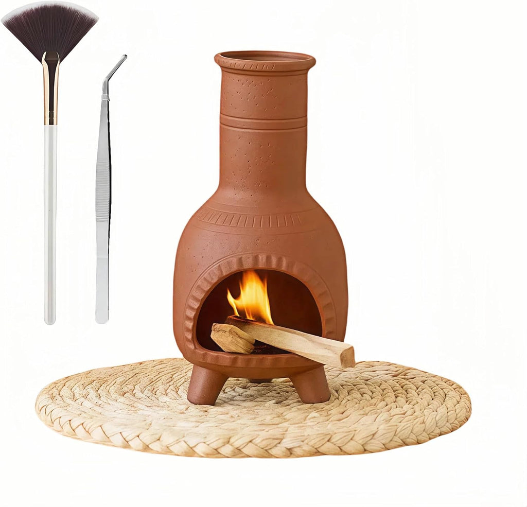 Terracotta Palo Santo Holder - Mexican Style Incense Burner