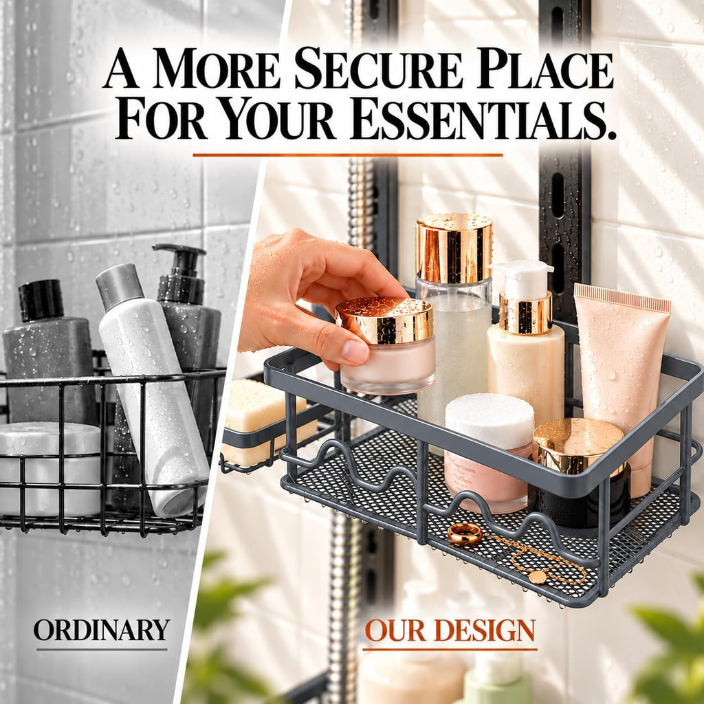 Extra Large Shower Caddy Hanging, Rust-Resistant Shower Organizer Hanging,3 Tier Height-Adjustable Over the Head Caddy,Rack with Soap Basket (Gray)