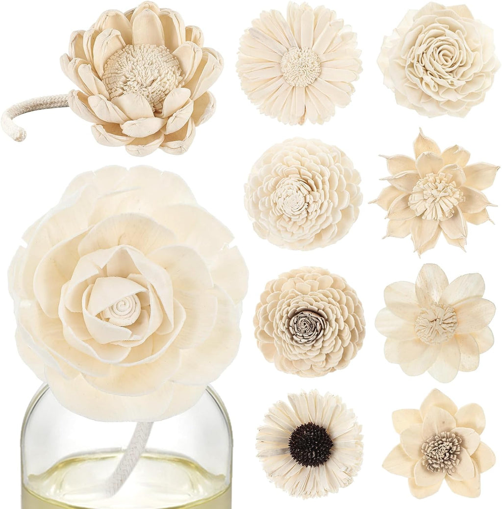 Waydress 15 Pcs Flower Diffuser, 3.15-3.35 Inches, Rope Flowers