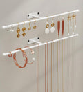 Wall Hanging Jewelry Organizer 12.6", Screw Included, White 2-Pack
