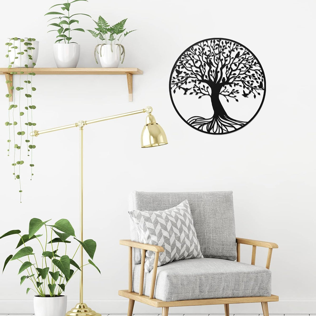 Demissle Tree of Life Metal Wall Art 11.8 Inch Wall Hanging Decor