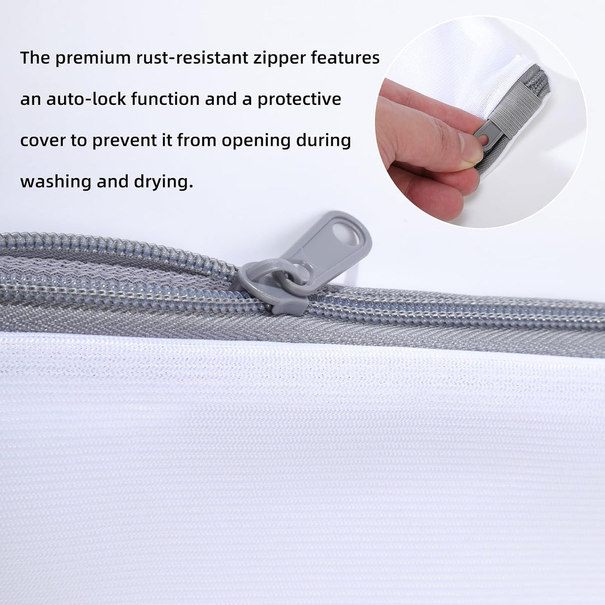 Mesh Laundry Bags Reusable Fine-Mesh Laundry Bags with Zippers and Elastic Edges—Delicate laundry protection bags for underwear, bras, socks, and other intimate apparel(2pc)