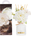 Gardenia Reed Diffuser Set with Flowers, 6.76 fl oz