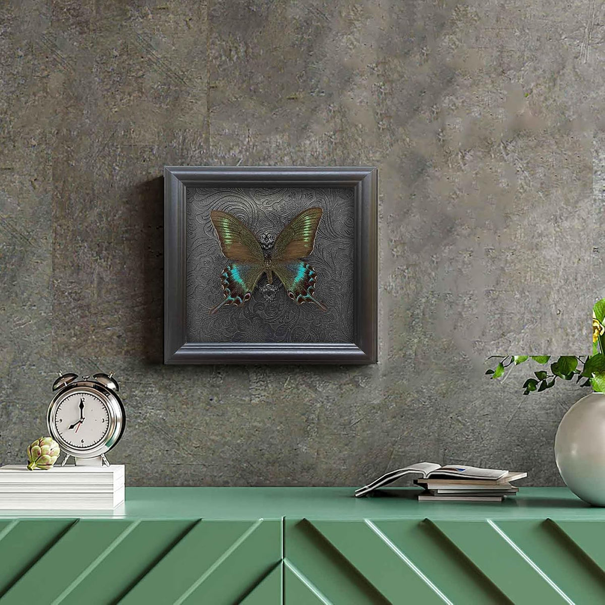 Real Framed Butterfly Specimen Shadow Box Taxidermy,Gothic Wall Decor, Taxidermy Butterfly Shadow Box Frame, Insect Taxidermy for Gothic Home Decor