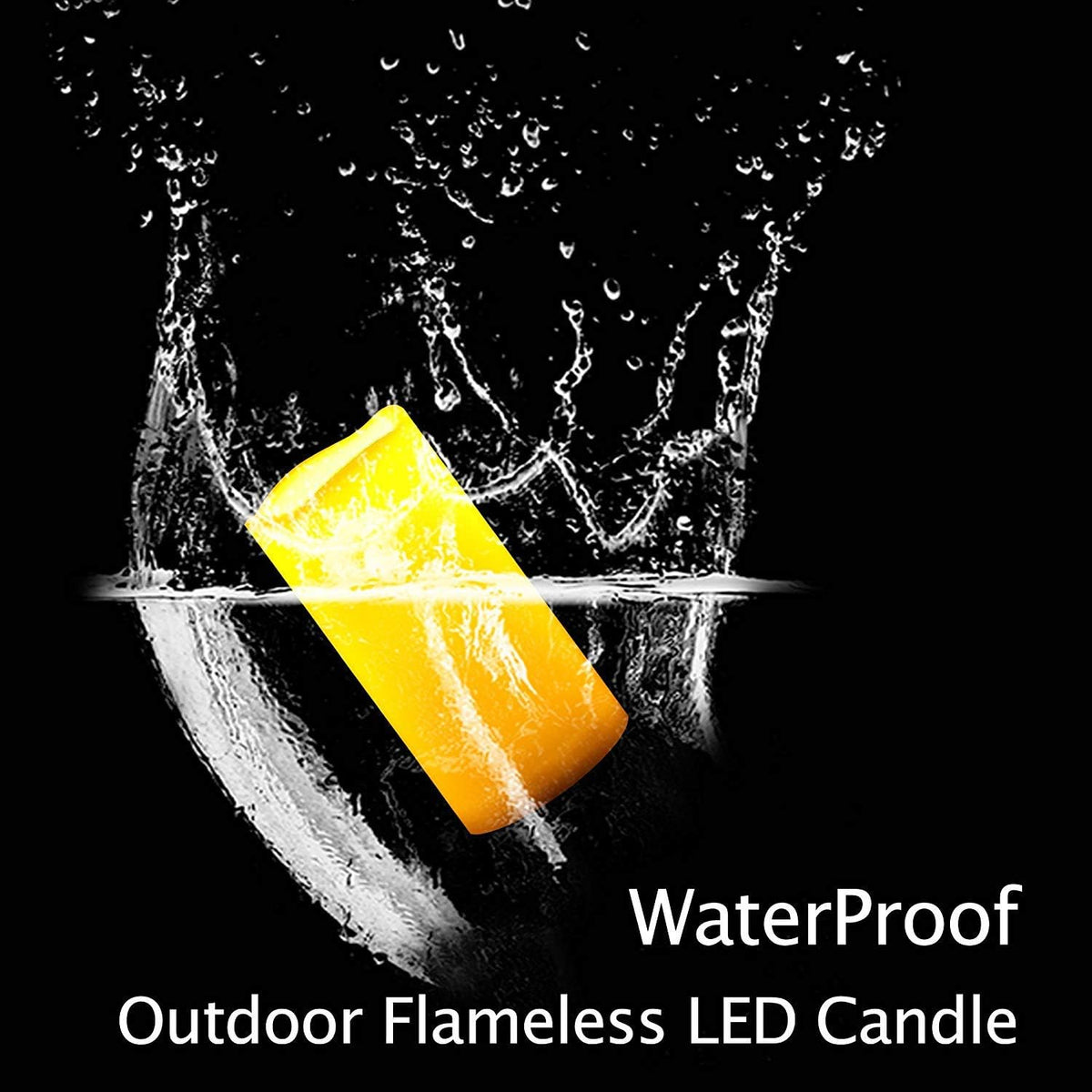 2 PCS 3" x 8" Waterproof LED Flameless Timer Candles, 1000 Hours Long Battery Life/Flickering Battery Operated Electric Outdoor LED Large Pillar Candle for Outside Lantern Festival Decor
