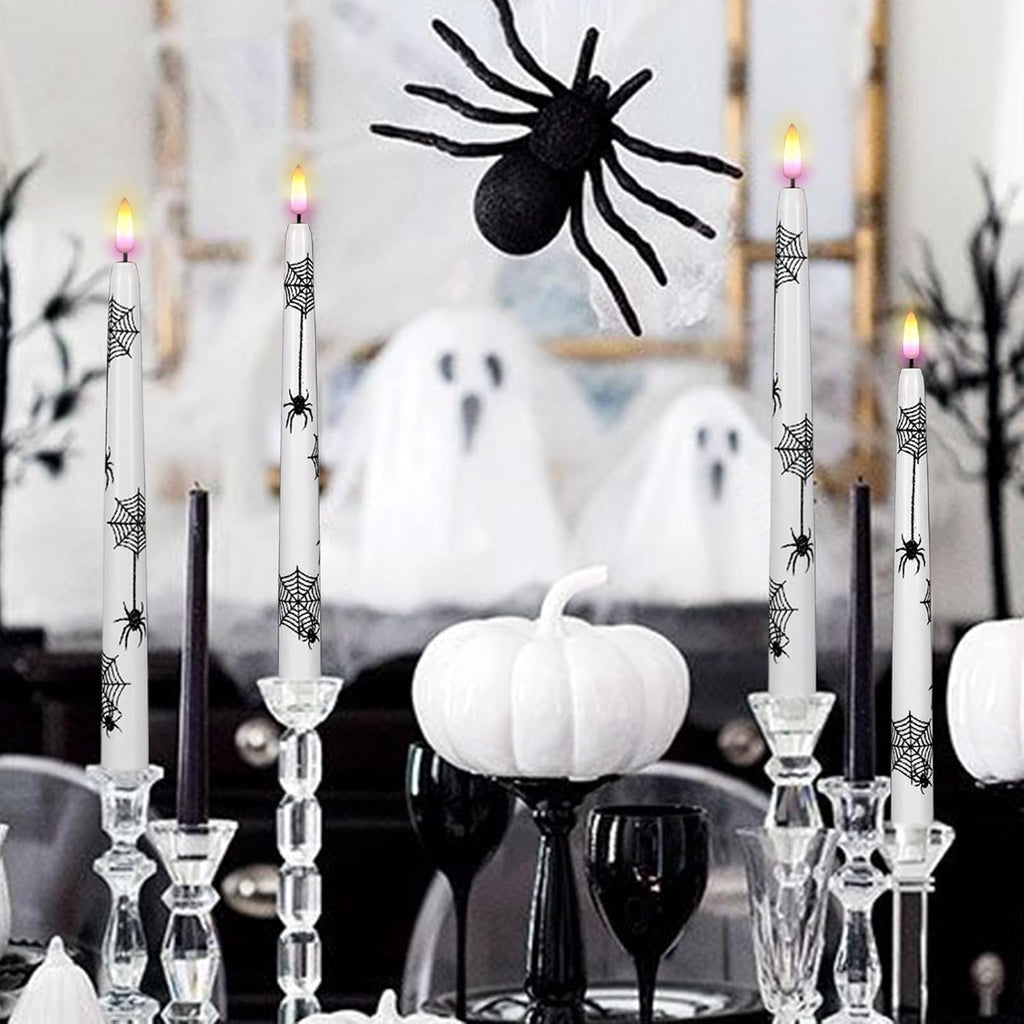Wondise Halloween Flameless Taper Candles with Remote & Timer
