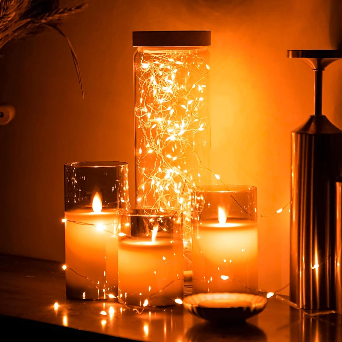 12 Pack Fairy Lights Battery Powered,7ft 20LEDs, Orange