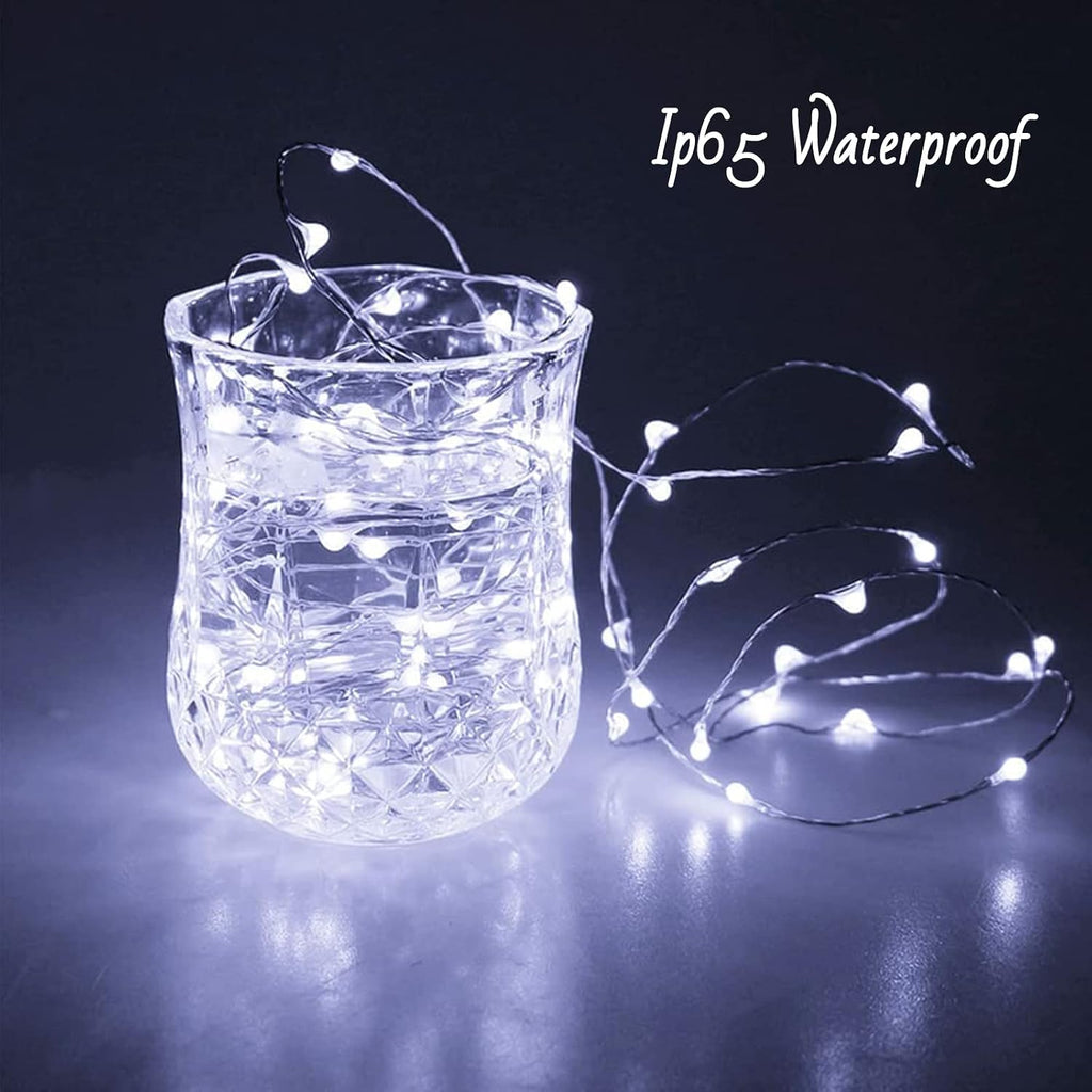 Ineximun 24 Pack LED Fairy Lights Battery Operated 7Ft 20Led Mini String Lights Waterproof Christmas Lights for Mason Jars Bedroom DIY Party Wedding Christmas Decor White