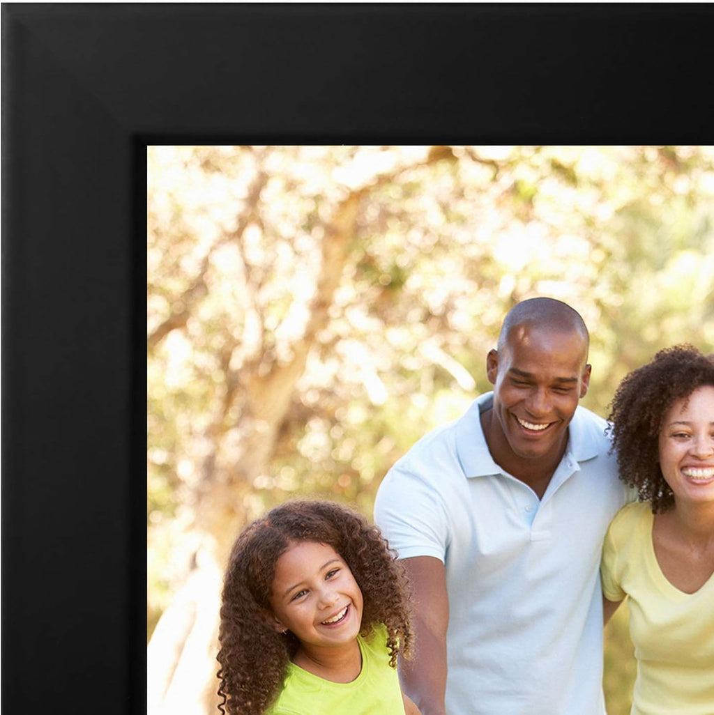 Americanflat 4x6 Double Hinged Triple Picture Frame - Black