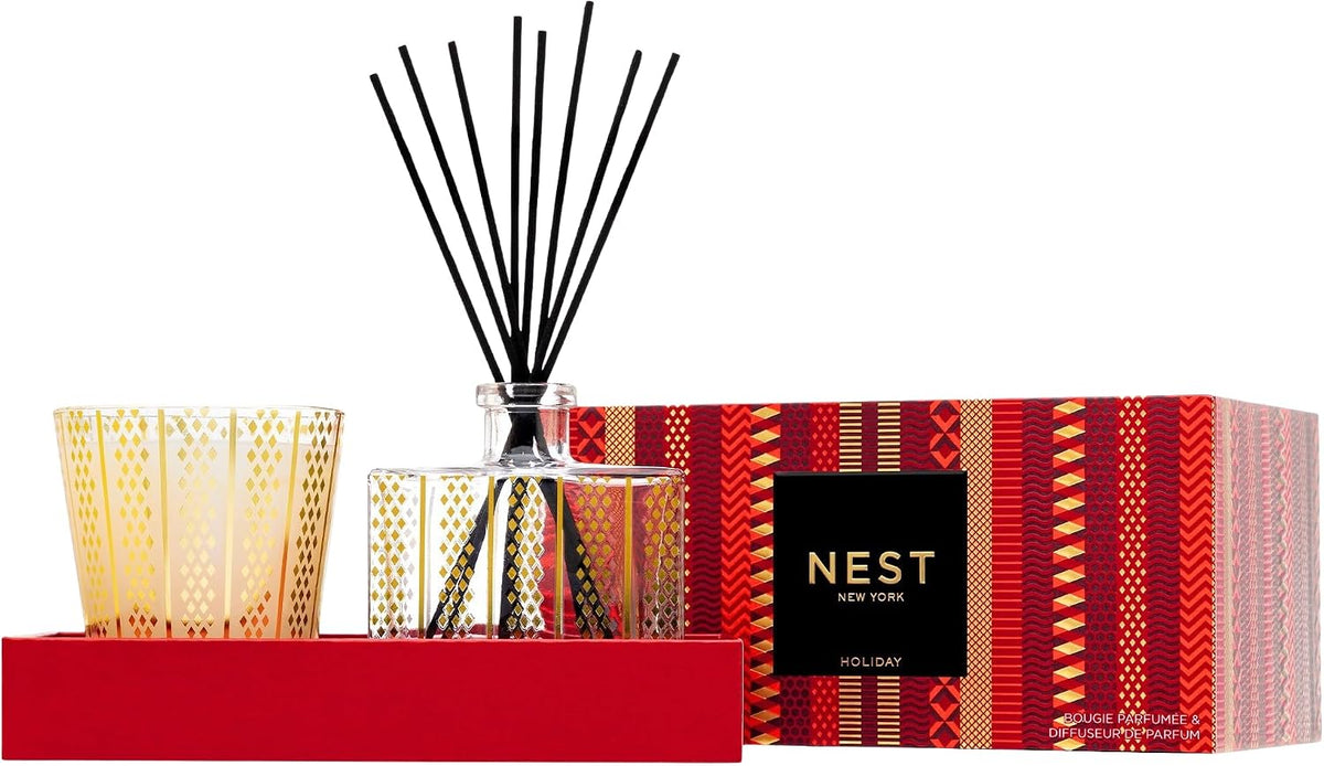 NEST New York Scented Classic Candle & Diffuser Set, Holiday