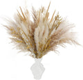 112 PCS Natural Dried Flowers 17inch Boho Pampas Grass for Farmhouse Decor