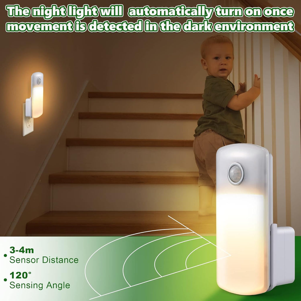 Enhon 4 Pack 4 in 1 Home Emergency Power Failure Night Lights, Warm White