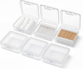INIUNIK 6 Pack Qtip Holder Dispenser for Travel and Everyday Use