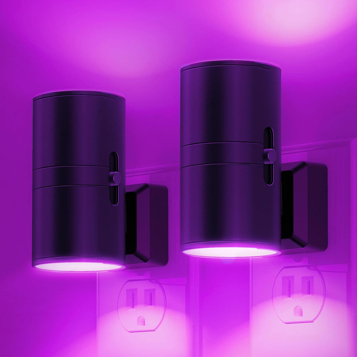 L LOHAS LED Purple Night Light, Purple Lights, Night Lights Plug into Wall