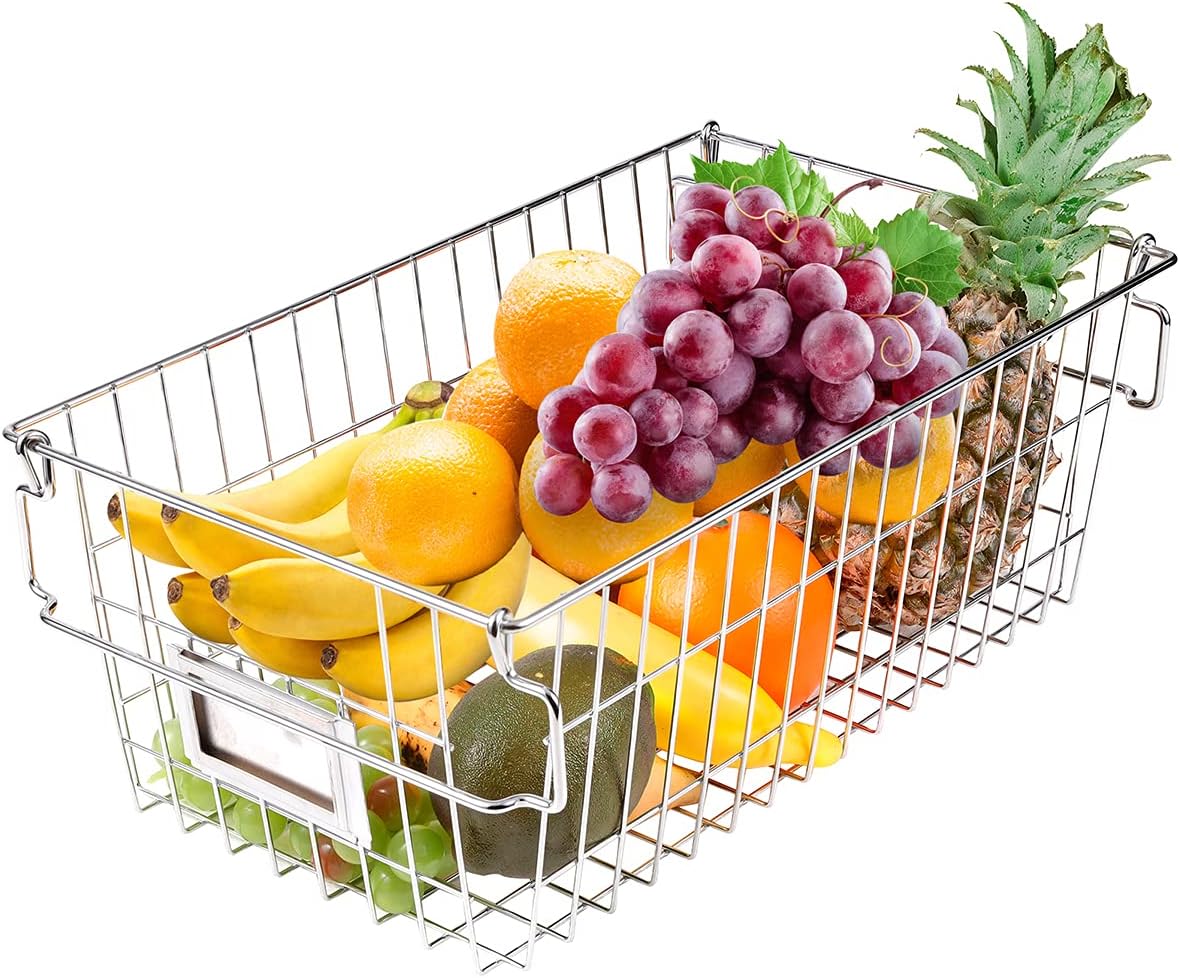 Orgneas Stacking Chest Freezer Baskets Organizer Bins Metal Wire Baskets