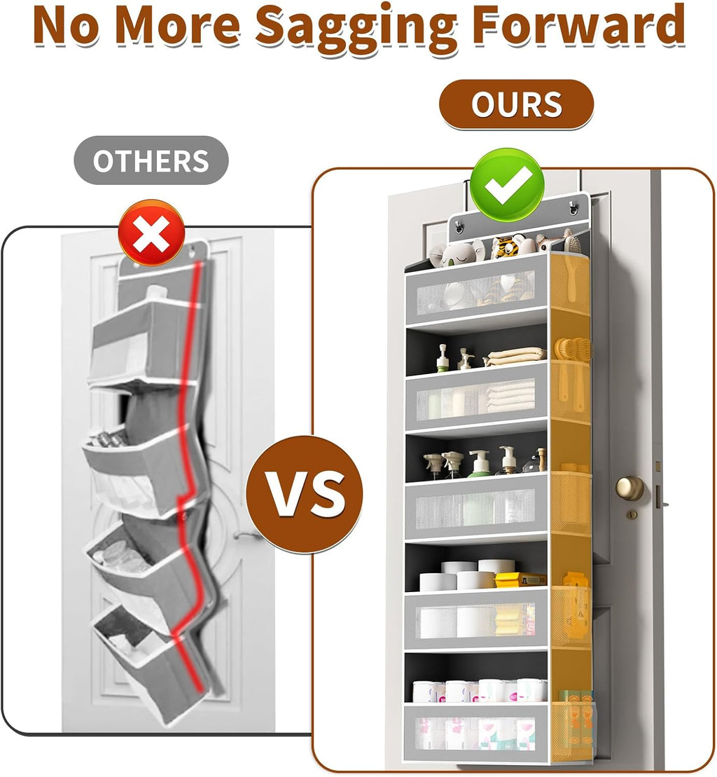 AQOOA 5 Shelf Over The Door Organizer 44 lbs Capacity fit Standard Doors