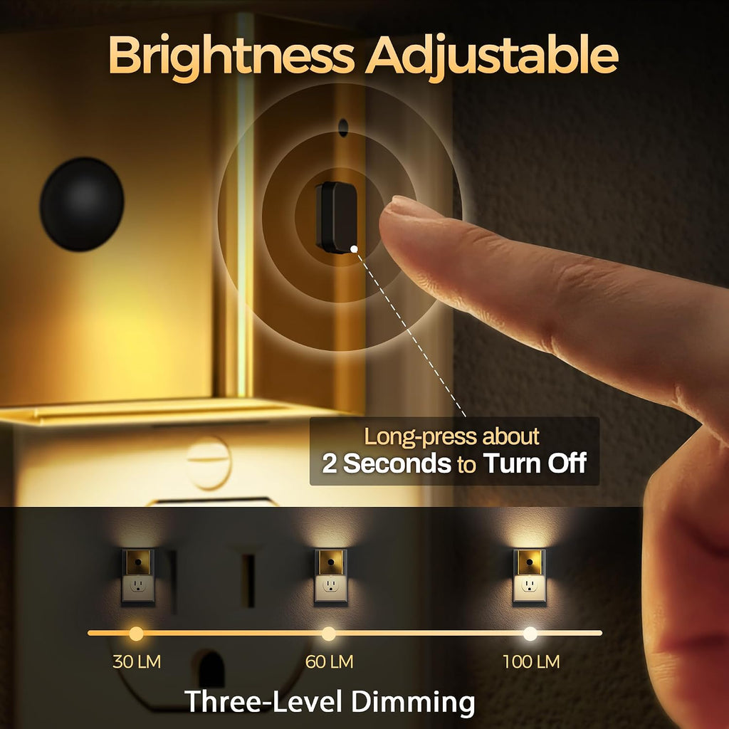 DORESshop LED Plug in Night Light,Motion Sensor Dusk to Dawn Night Light
