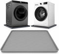 Washing Machine Drain Pan Silicone Mat, 32 x 30 Inch Washer Drip Tray with 1 Inch Raised, Non-Slip Waterproof Flexible Washer Tray for Floor Protection, Washing Machine Tray for Washer Dryer